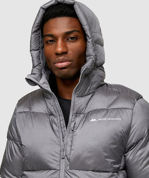 MENS MONTERRAIN DOWN PUFFER JACKET - GREY