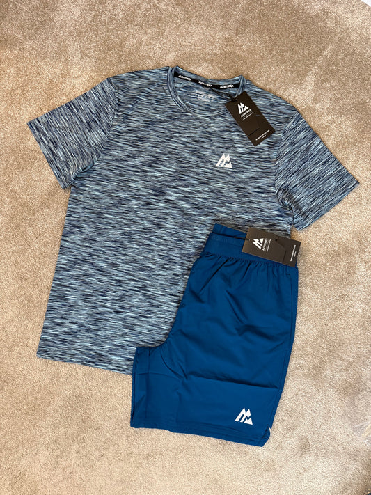 MONTIREX TSHIRT & SHORTS FULL SET - GREY / NAVY