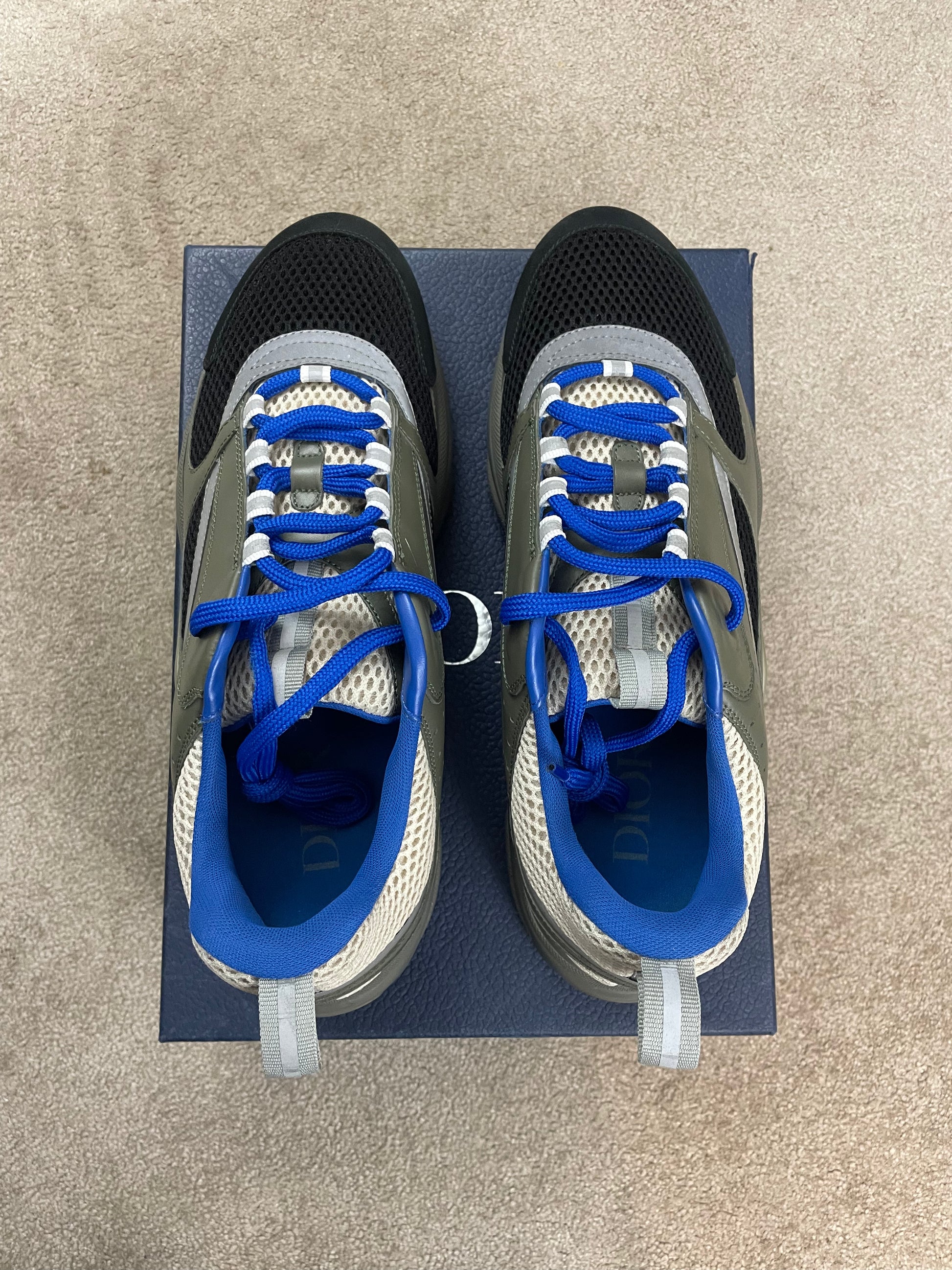 DIOR B22 SNEAKERS KHAKI BLUE SGN CLOTHING