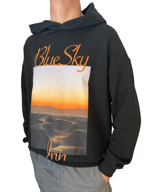 BLUE SKY INN SUNSET HOODED SWEATSHIRT - BLACK