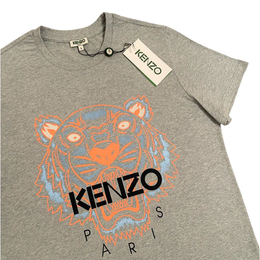 KENZO PARIS CLASSIC TIGER LOGO TSHIRT - GREY