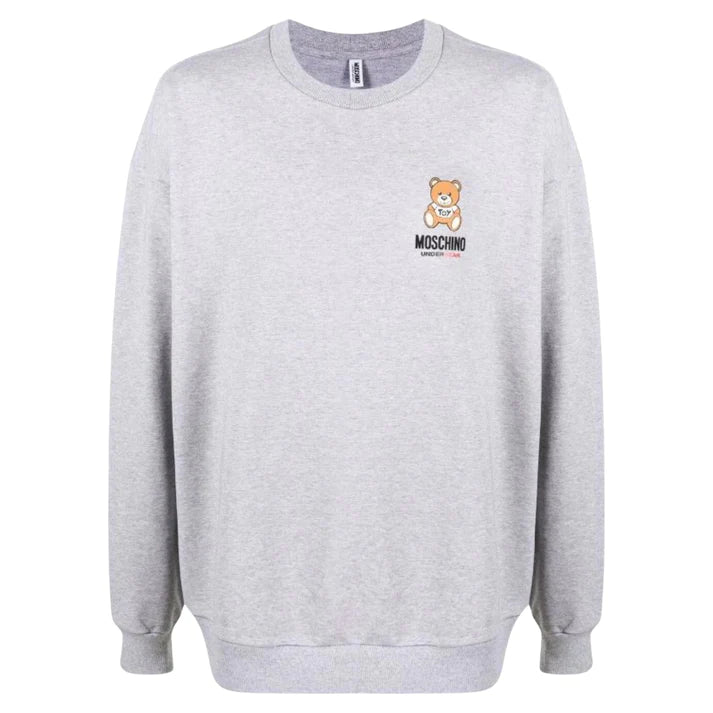 MOSCHINO UNDERBEAR COTTON FLEECE SWEATSHIRT - GREY