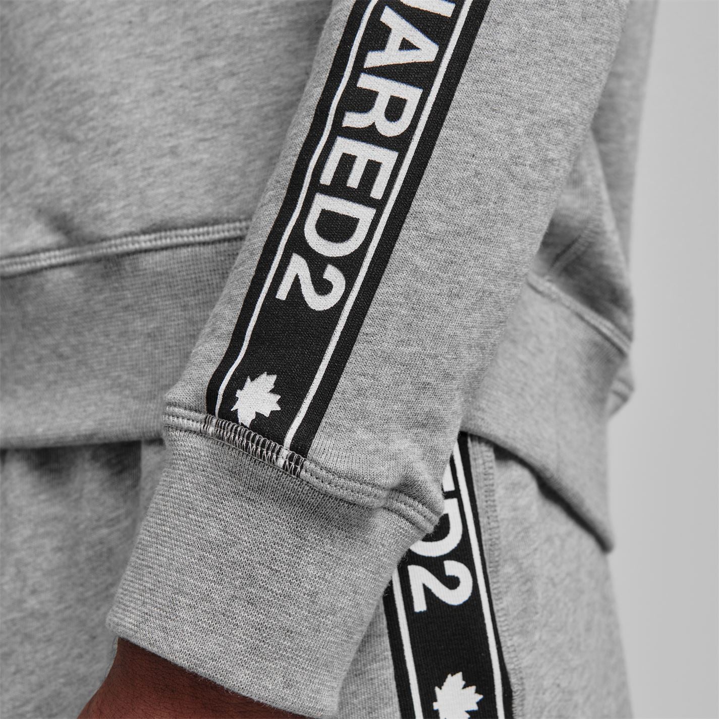 DSQUARED2 ARM TAPE LOGO TAPE SWEATSHIRT GREY