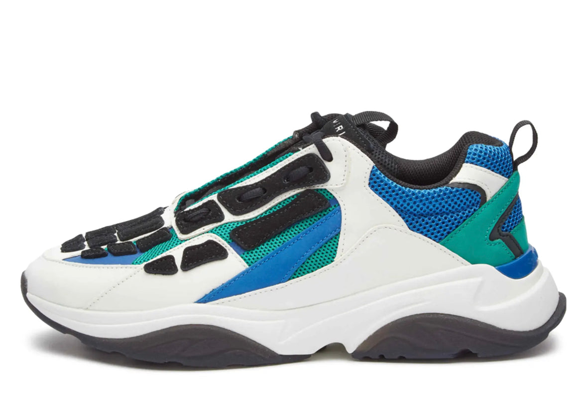 AMIRI BONE RUNNER SNEAKERS - BLACK / TEAL