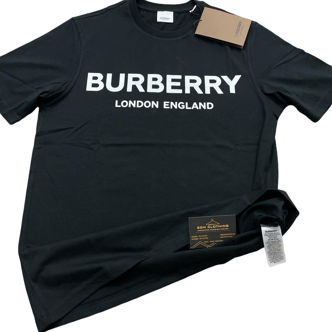 BURBERRY LONDON ENGLAND LETCHFORD LOGO TSHIRT - BLACK
