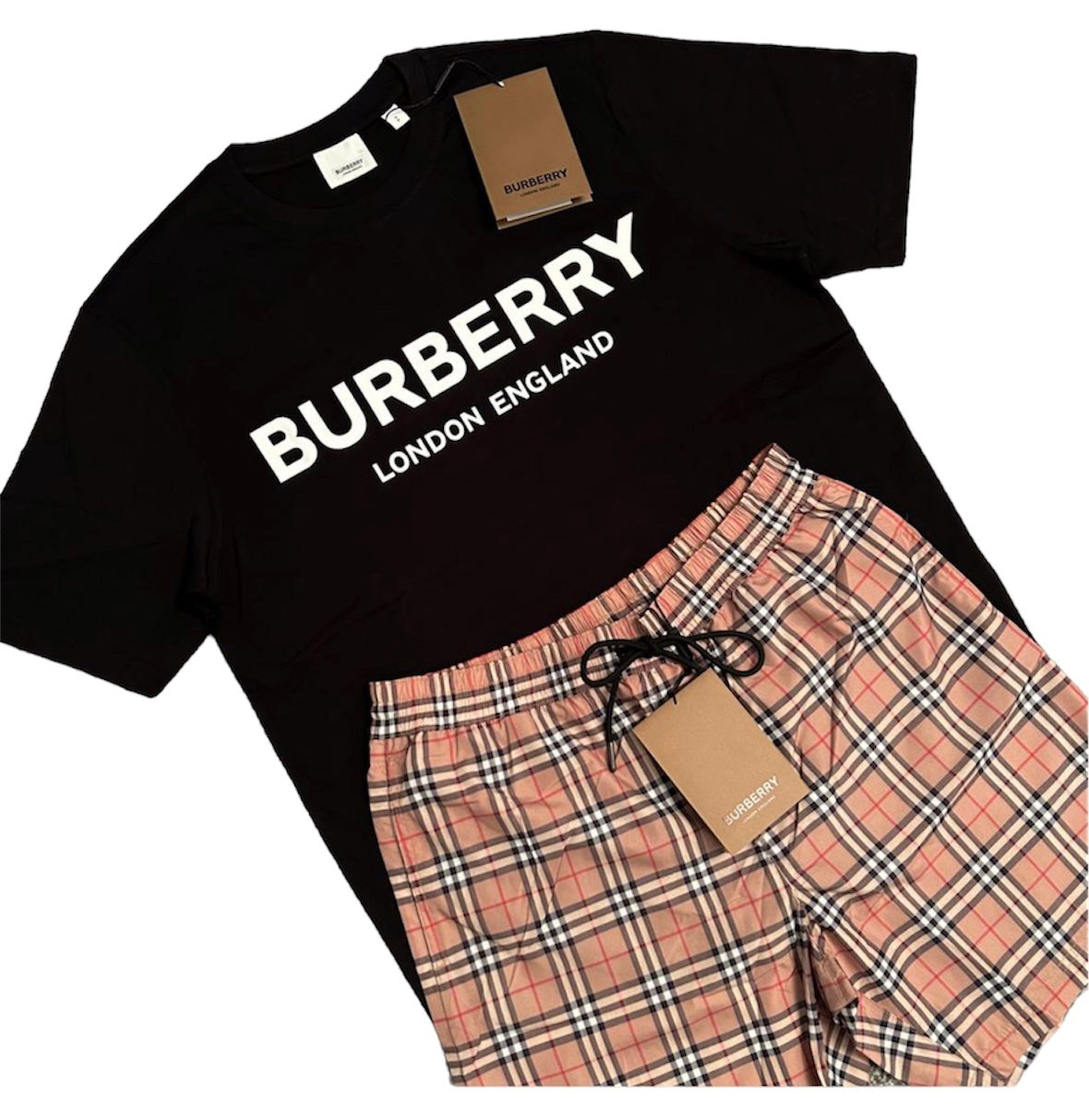 Burberry shirt deals and shorts set