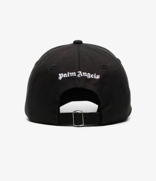 PALM ANGELS LOGO CAP - BLACK / WHITE