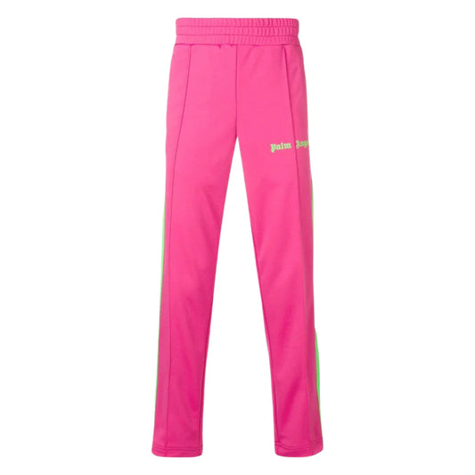 PALM ANGELS TRACKSUIT SWEATPANT BOTTOMS - PINK / GREEN