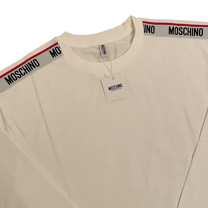 Moschino Underwear Taped Logo T Shirt White