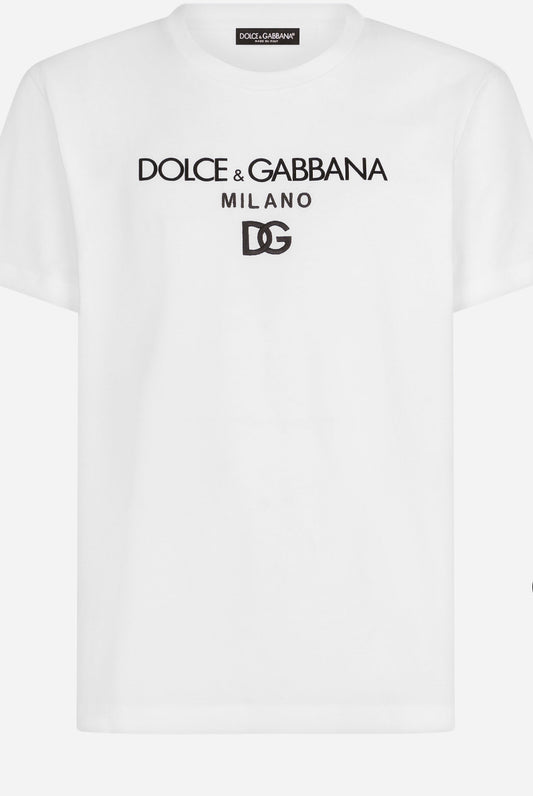 DOLCE & GABBANA MILANO DG LOGO TSHIRT - WHITE