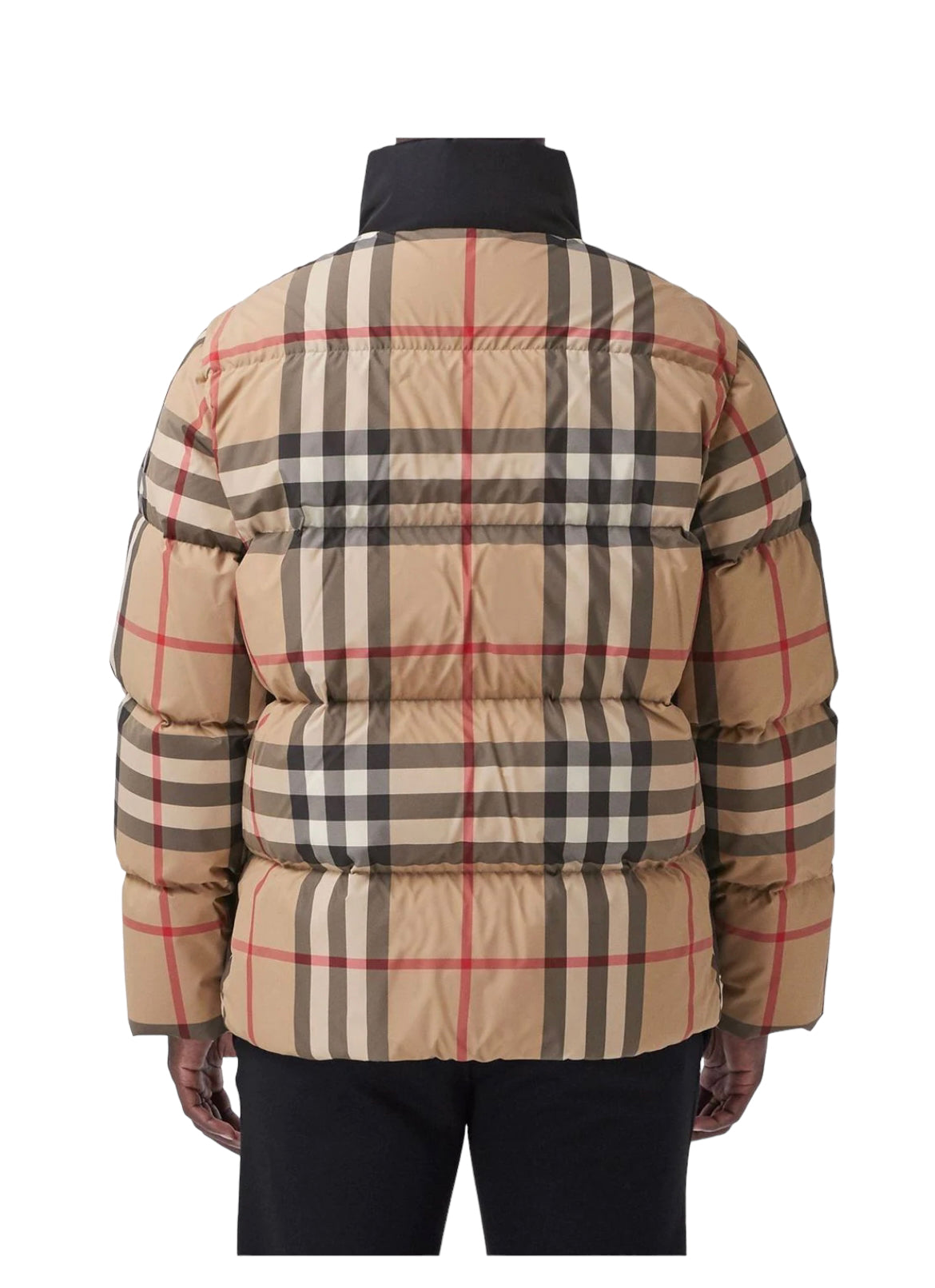 BURBERRY KILHAM CHECK NYLON PUFFER JACKET - ARCHIVE BEIGE