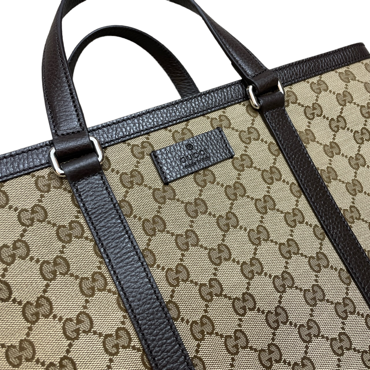 GUCCI GG SUPREME MONOGRAM CANVAS LARGE WEEKEND TOTE BAG - – SGN