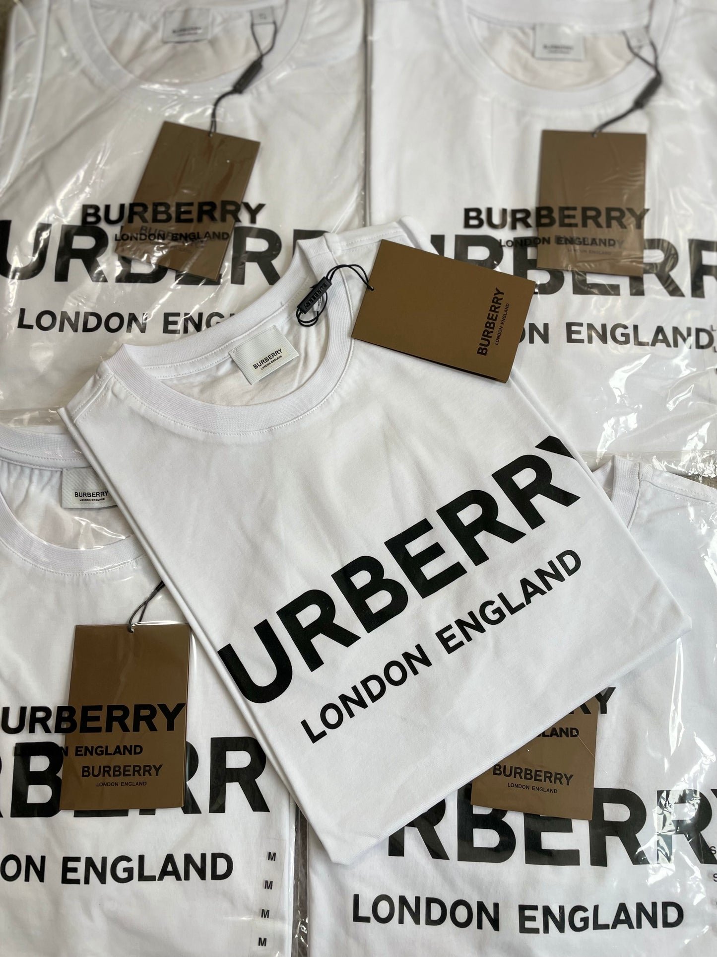 BURBERRY LONDON ENGLAND LETCHFORD LOGO TSHIRT - WHITE