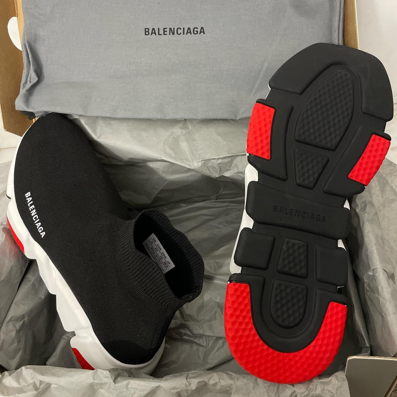 BALENCIAGA Triple S Tricolor sneakers black white red