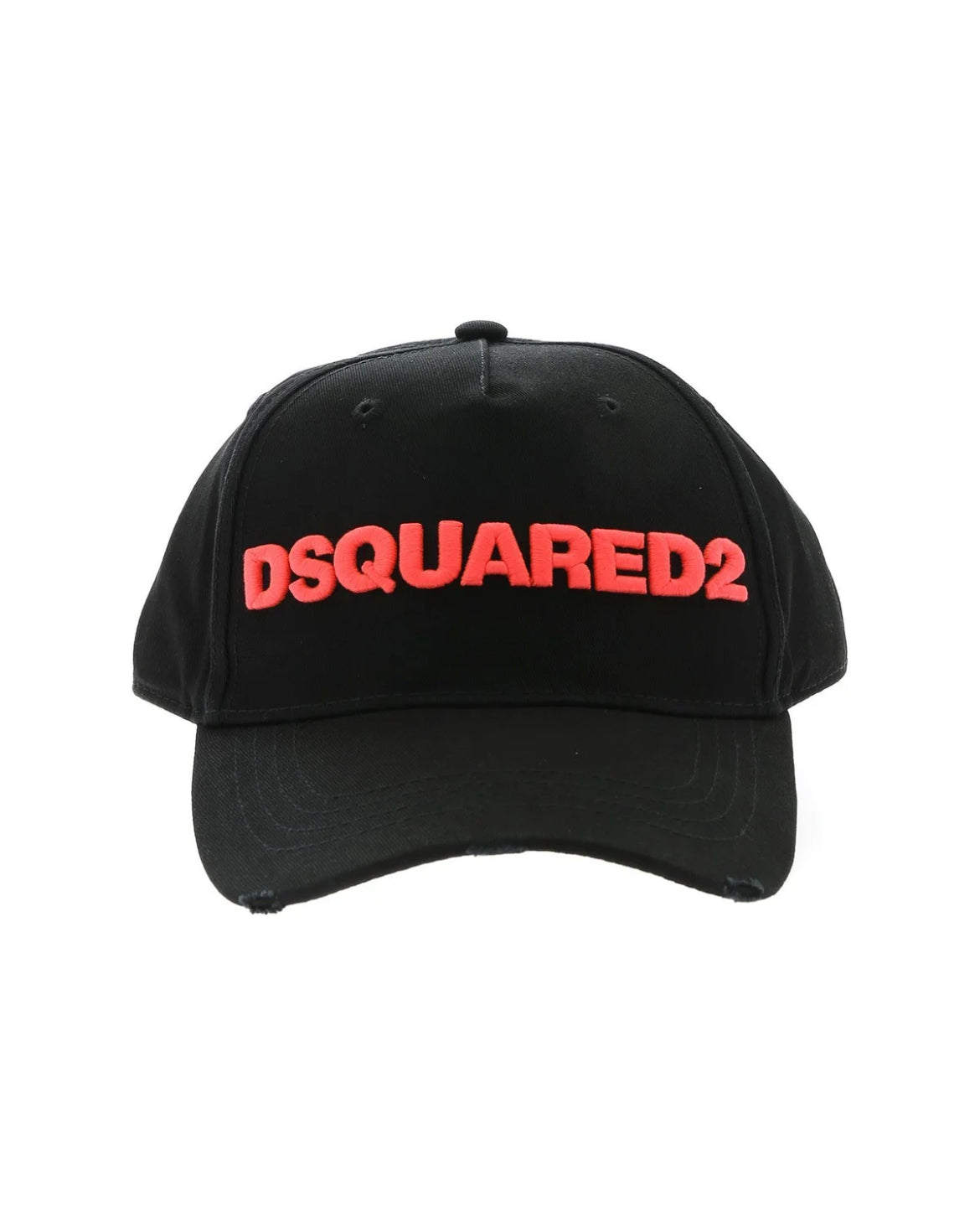 DSQUARED2 LOGO BASEBALL CAP - BLACK / RED