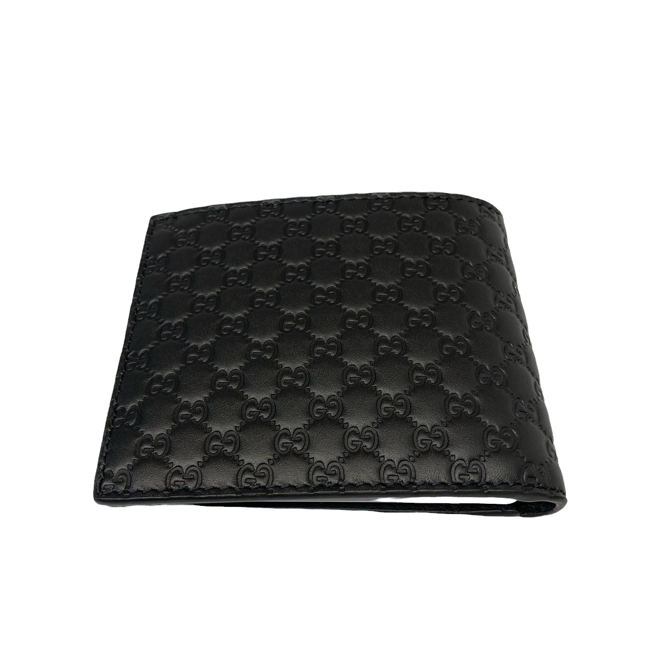 GG embossed coin wallet in Black Leather