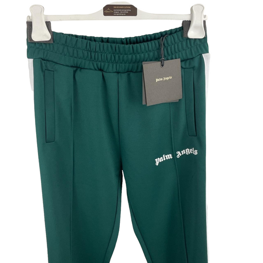PALM ANGELS TRACKSUIT SWEATPANT BOTTOMS - GREEN