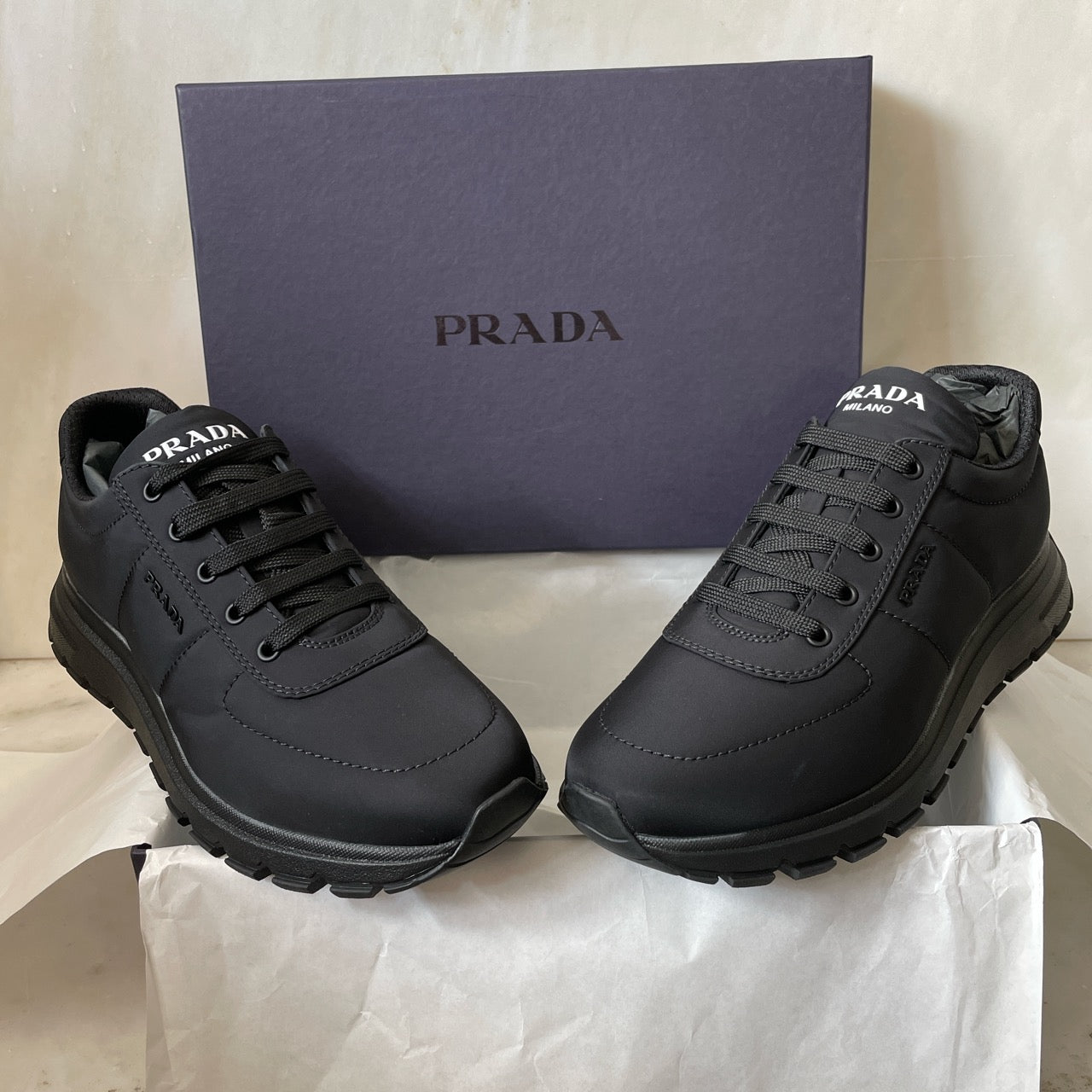 Prada sale trainers hotsell