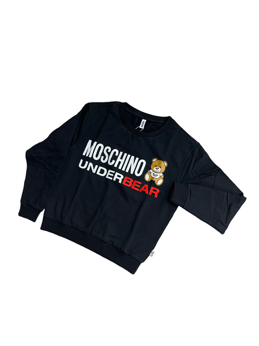 WOMENS MOSCHINO UNDERBEAR SWEATSHIRT - BLACK