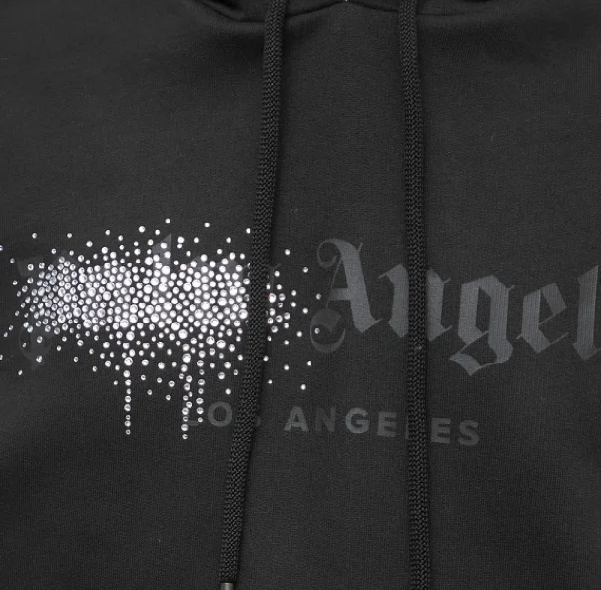PALM ANGELS LOS ANGELES GEM RHINESTONE HOODIE BLACK – SGN CLOTHING