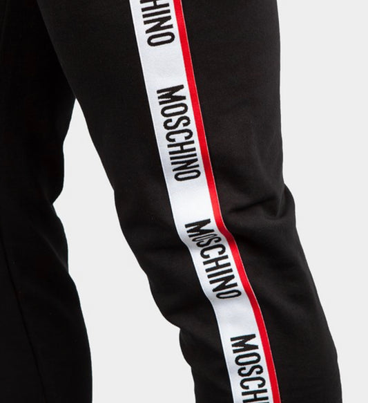 MOSCHINO TAPE TRACKSUIT JOGGING BOTTOMS - BLACK
