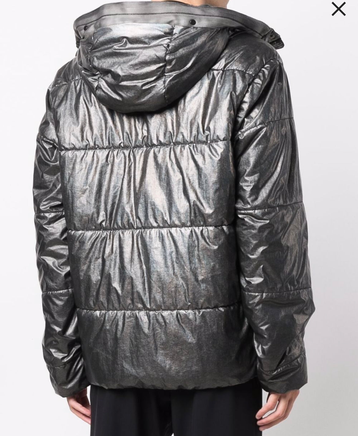 Stone island silver metallic on sale jacket