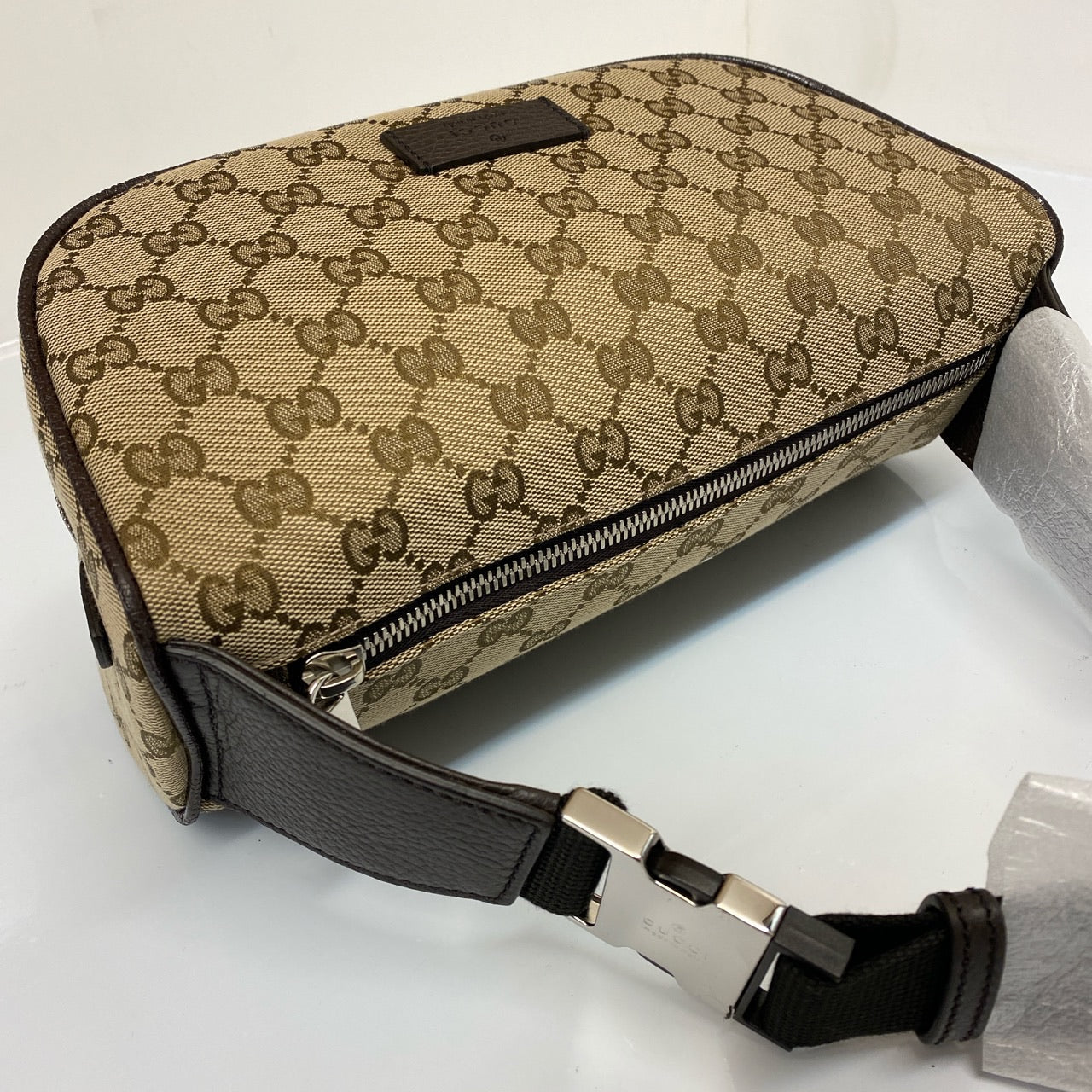 GUCCI Leather- and Webbing-Trimmed Monogrammed Coated-Canvas Belt Bag for  Men | MR PORTER