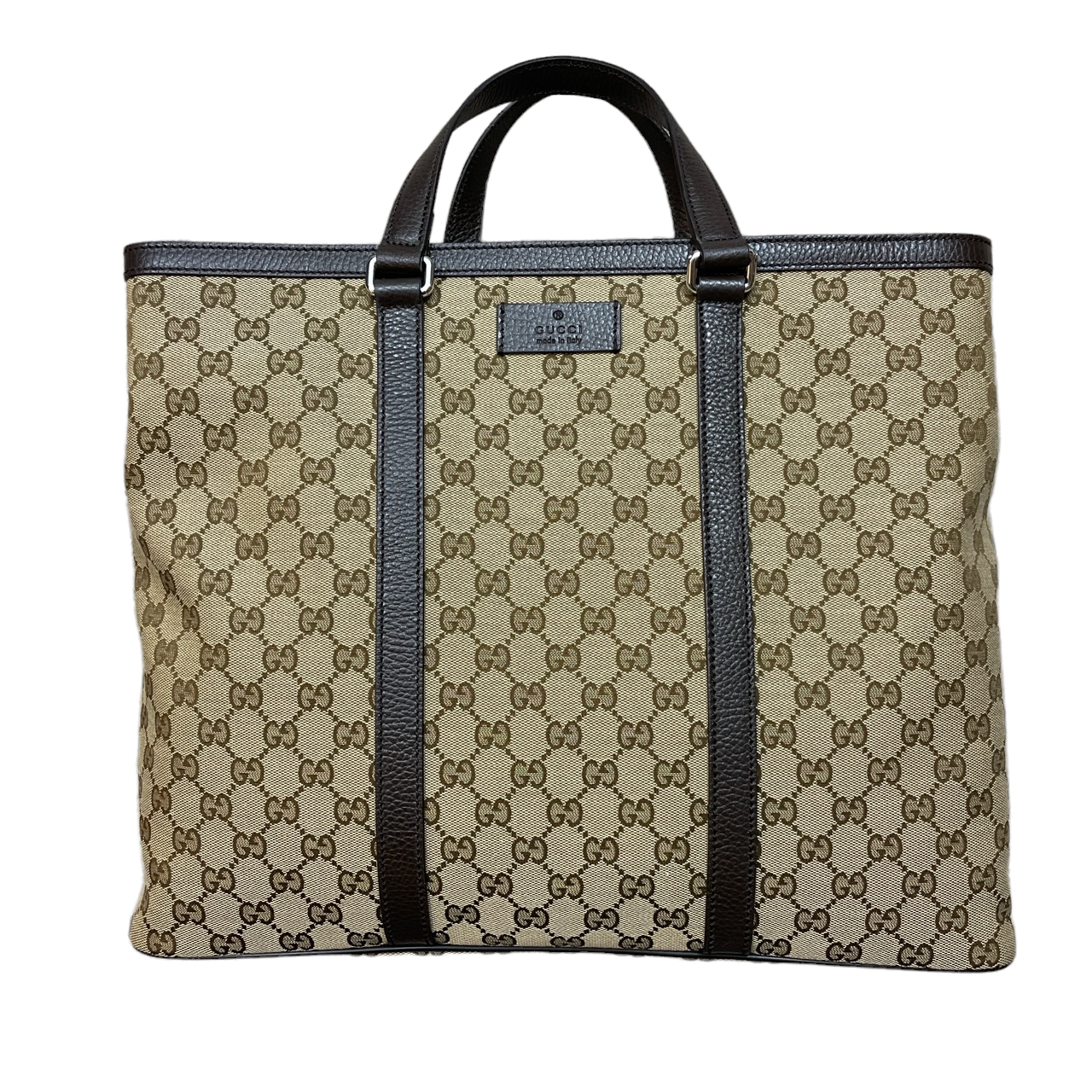 GUCCI GG SUPREME MONOGRAM CANVAS LARGE WEEKEND TOTE BAG - – SGN