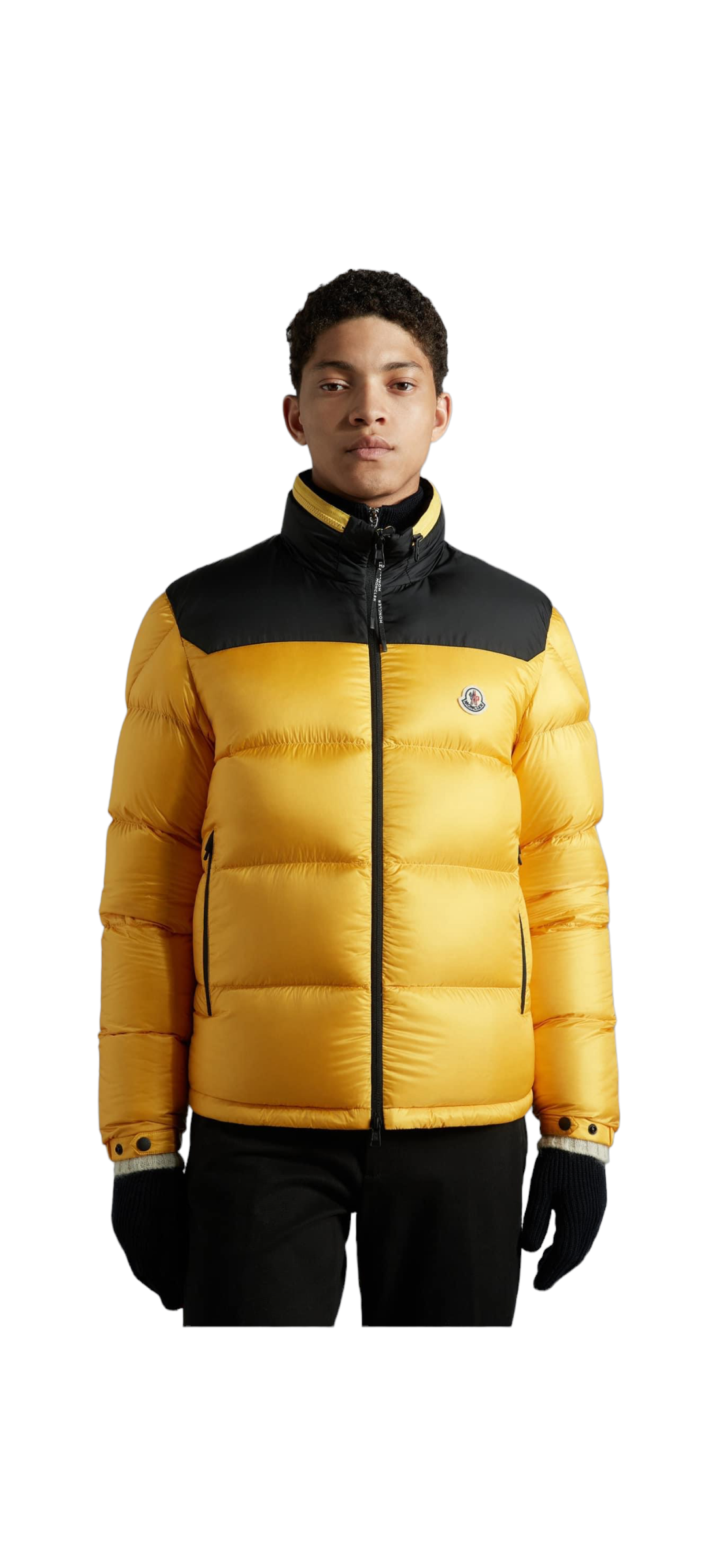 Yellow top moncler coat